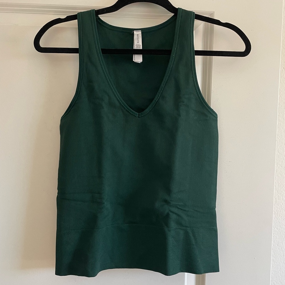 Athleta Ribbed Tank Top, Scoop Neck